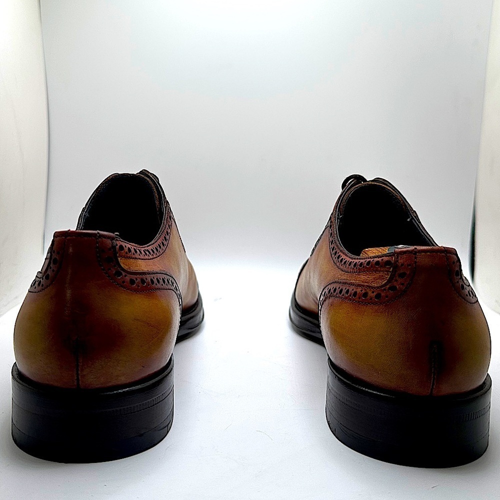 STUNNING Zampiere Burnished Calf-Skin Leather Cap-Toe Oxfords 🤩🤩🤩 MINT COND. - Picture 5 of 16